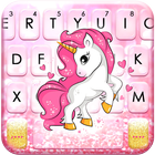 ikon Theme Pink Glitter Unicorn