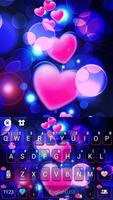 Pink Glow Hearts Affiche