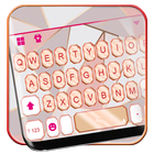 Thème de clavier Pink Gold Geometric icône