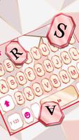 Thème de clavier Pink Gold Geometric capture d'écran 1