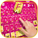 Фон клавиатуры Pink Gold Glitt APK