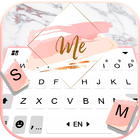 Tema Keyboard Pink Gold Marble ícone