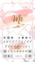 Tema Keyboard Pink Gold Marble Cartaz