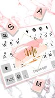 Tema Keyboard Pink Gold Marble imagem de tela 1