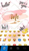 Tema Keyboard Pink Gold Marble imagem de tela 2