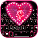 Pink Heart Black Thème APK