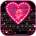 Pink Heart Black icône