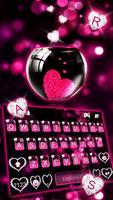 Teclado Pink Heart Glass imagem de tela 1