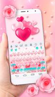 Pink Heart Love Affiche