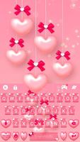 Pink Heart Pearls Affiche