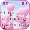 Pink Heart Tree Keyboard Backg