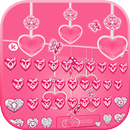 Thème de clavier Pink Hearts APK