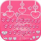 Tema Keyboard Pink Hearts ícone