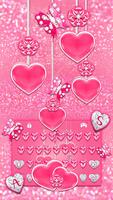 Tema Keyboard Pink Hearts imagem de tela 1