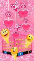 Tema Keyboard Pink Hearts imagem de tela 2