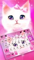 Pink Kitty Bowknot Poster