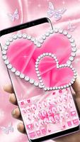Pink Lux Silk Hearts Plakat