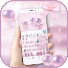 Pink Luxury Pearl Keyboard The APK download