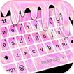 Pink Liquid Swirl Keyboard Bac