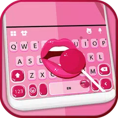 Pink Lollipop Sexy Lips Keyboa APK download