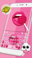 Thème de clavier Pink Lollipop capture d'écran 2