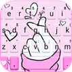 Pink Love Heart Tastatur-Thema