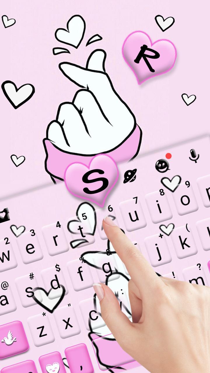 Tema Keyboard Pink Love Heart For Android Apk Download