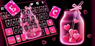 Pink Love Neon キーボード