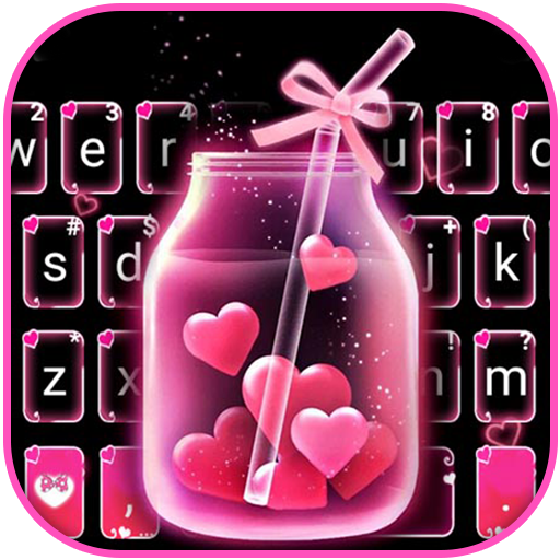 Pink Love Neon キーボード