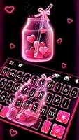 Pink Love Neon Affiche