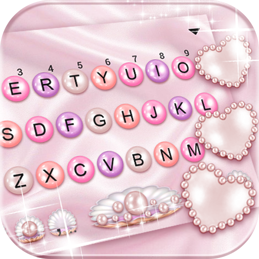 Pink Pearl Hearts Teclado