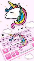 Fond de clavier Pink Rainbow U Affiche