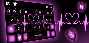 Pink RGB Heart Tastiera