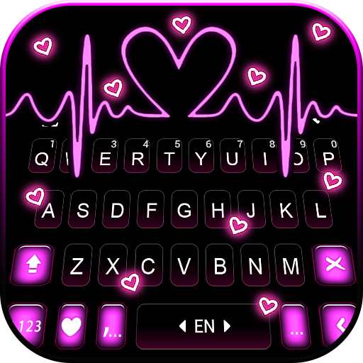 Pink RGB Heart キーボード