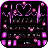 Pink RGB Heart 키보드 백그라운드