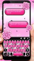 Teclado Pink Rose Bow Cartaz