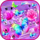 Teclado Pink Rose Butterfly APK