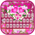 Pink Rose Flower Keyboard Theme