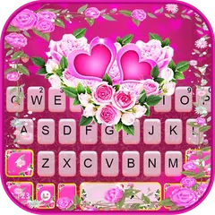 Pink Rose Flower キーボード アプリダウンロード