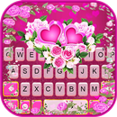 Pink Rose Flower Teclado APK