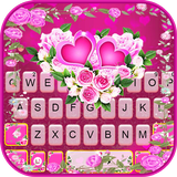 Pink Rose Flower keyboard