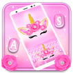 Tema Keyboard Pink Rose New Un