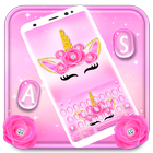 Tema Keyboard Pink Rose New Un ícone