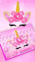 Tema Keyboard Pink Rose New Un imagem de tela 1