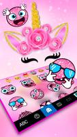 Tema Keyboard Pink Rose New Un imagem de tela 3
