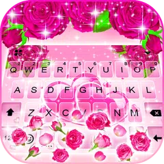 Baixar Fundo do Teclado Pink Roses Gr APK