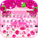Fundo do Teclado Pink Roses Gr APK