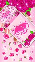 Fond de clavier Pink Roses Gra Affiche