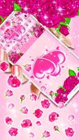 Фон клавиатуры Pink Roses Grav постер