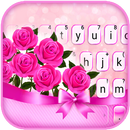 Tema Keyboard Pink Roses Love APK
